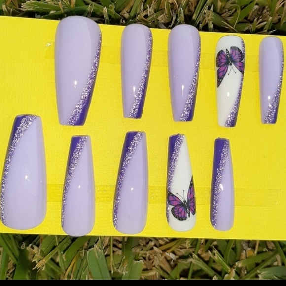 Purple Lupus Inspired Press in Nails - Picture 4 of 5